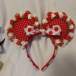 Red and white mouse ears